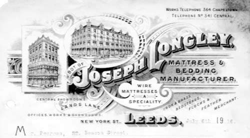 Longleys bedsteads receipt 1916