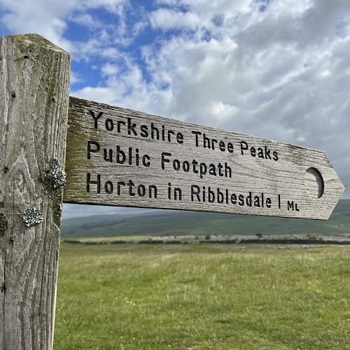 Yorkshire 3 Peaks sign-post