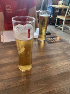 2 pints of lager