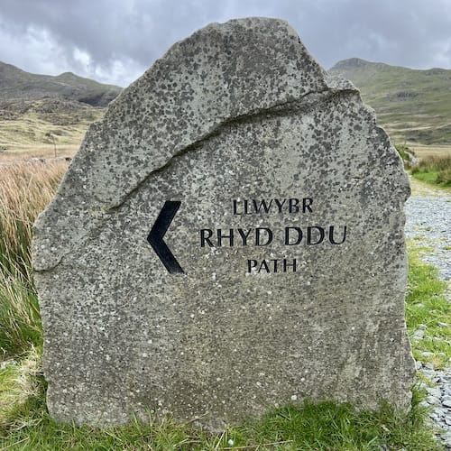 Rhyd Ddu sign