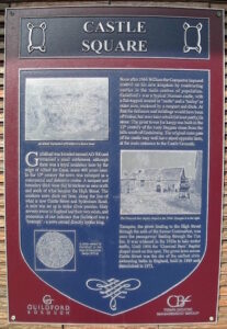 Blue plaque in Guildford for Castle Square