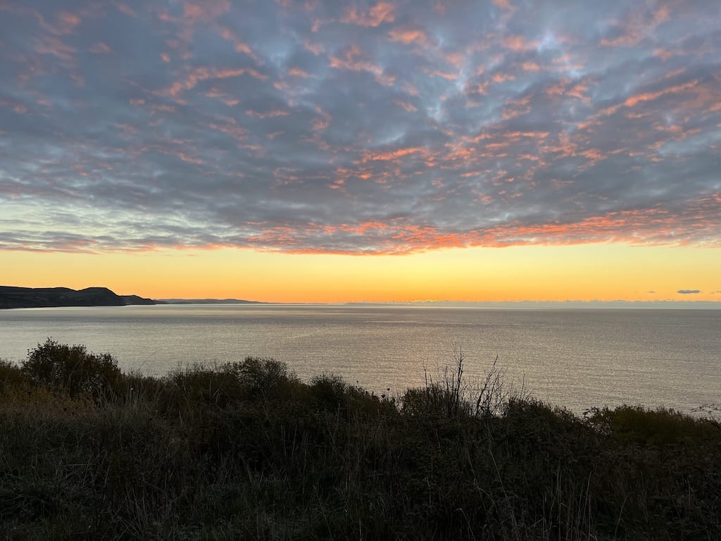Sunrise over Lyme Bay